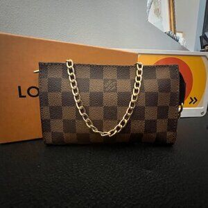 Louis Vuitton Damier Ebene Pochette Accessories AR0929 Full Set